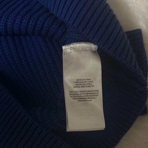 Lauren Ralph Lauren Women’s Blue Sweater with Gold Buttons Size Medium - Picture 4 of 7